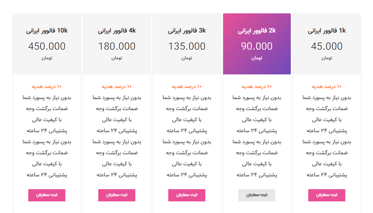 5 تا از بهترین سایت های خرید فالوور واقعی ایرانی