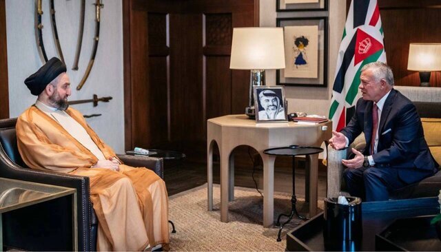 دیدار حکیم با پادشاه اردن/ قطعنامه شورای امنیت درباره توقف جنگ غزه اجرا شود